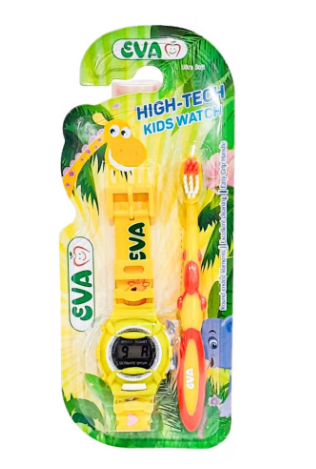  ايفا فرشة اسنان اطفال +ساعة بالقطعة