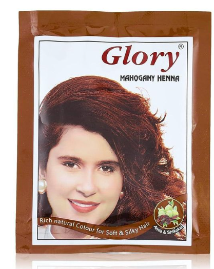 جلورى حنة ماهوجني علبة 6 كيس