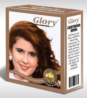 جلورى حنة بني فاتح علبة 6 كيس