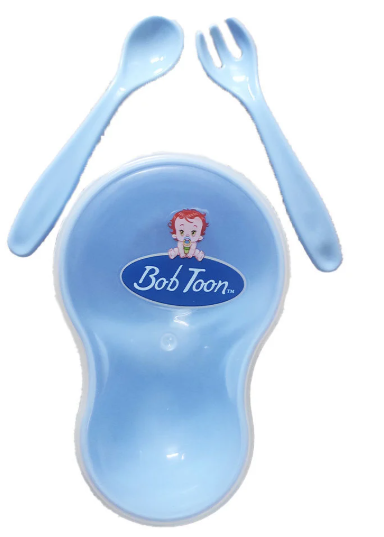 بوب تون طبق + معلقة+ شوكة