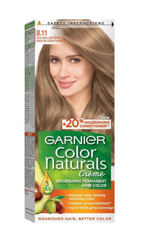 غارنييه صبغة اشقر فاتح رمادى عميق 11-8 خصم مستهلك