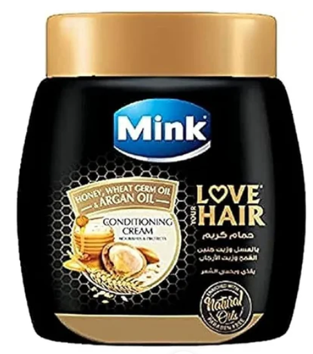 [1435] مينك جيل شعر اسود 500مل