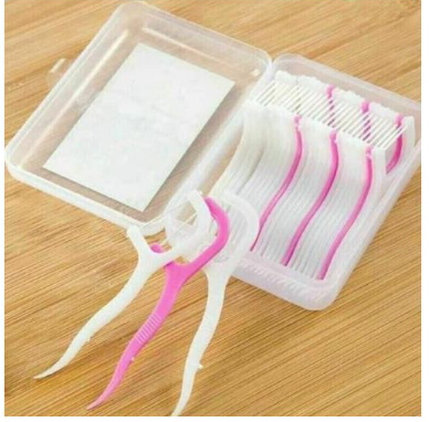 [2435] زى خلة اسنان بلاستيك بخيط 60عود