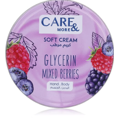[2489] كير اند مور سوفت كريم جليسرين انتعاش التوت روز  75مل