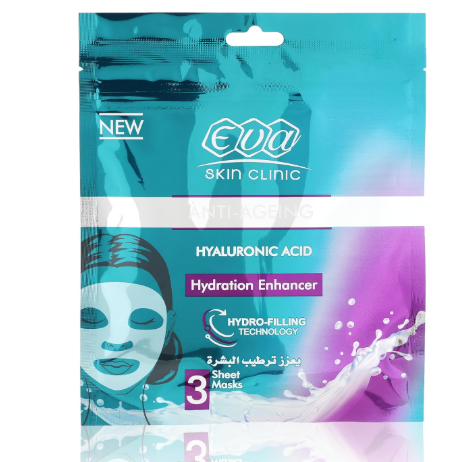 [2510] ايفا سكين كلينيك شيت ماسك قناع للوجه هيالورونيك اسيد 42مل  كيس 3ق