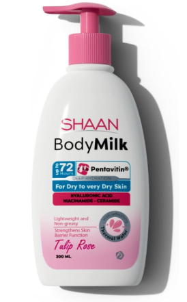 [3570] شان بدي ميلك لوشن مرطب توليب روز 300مل بخاخ