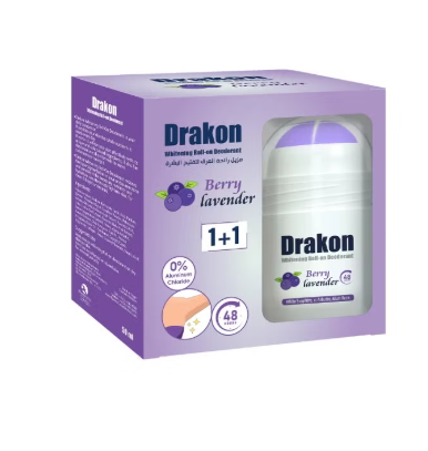 دراكون رول اون لتفتيح البشرة50 مل بالبيري لافندر (1+1) 